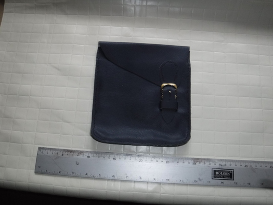 A dark blue contemporary bag